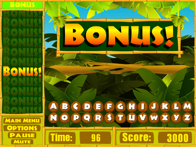 Word Island (Windows) screenshot: Bonus stage
