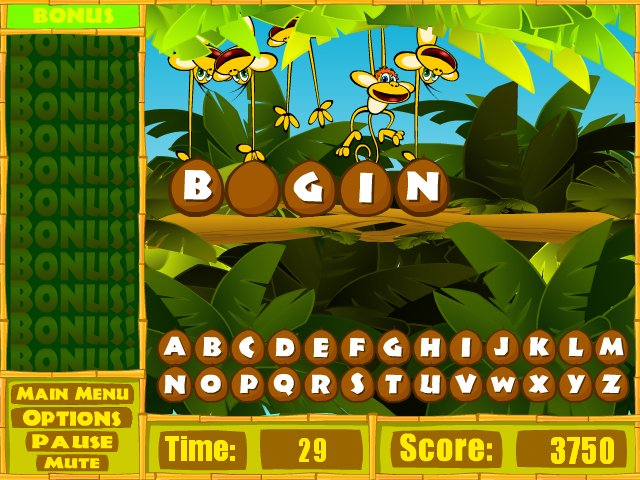 Word Island (Windows) screenshot: What's the missing letter?