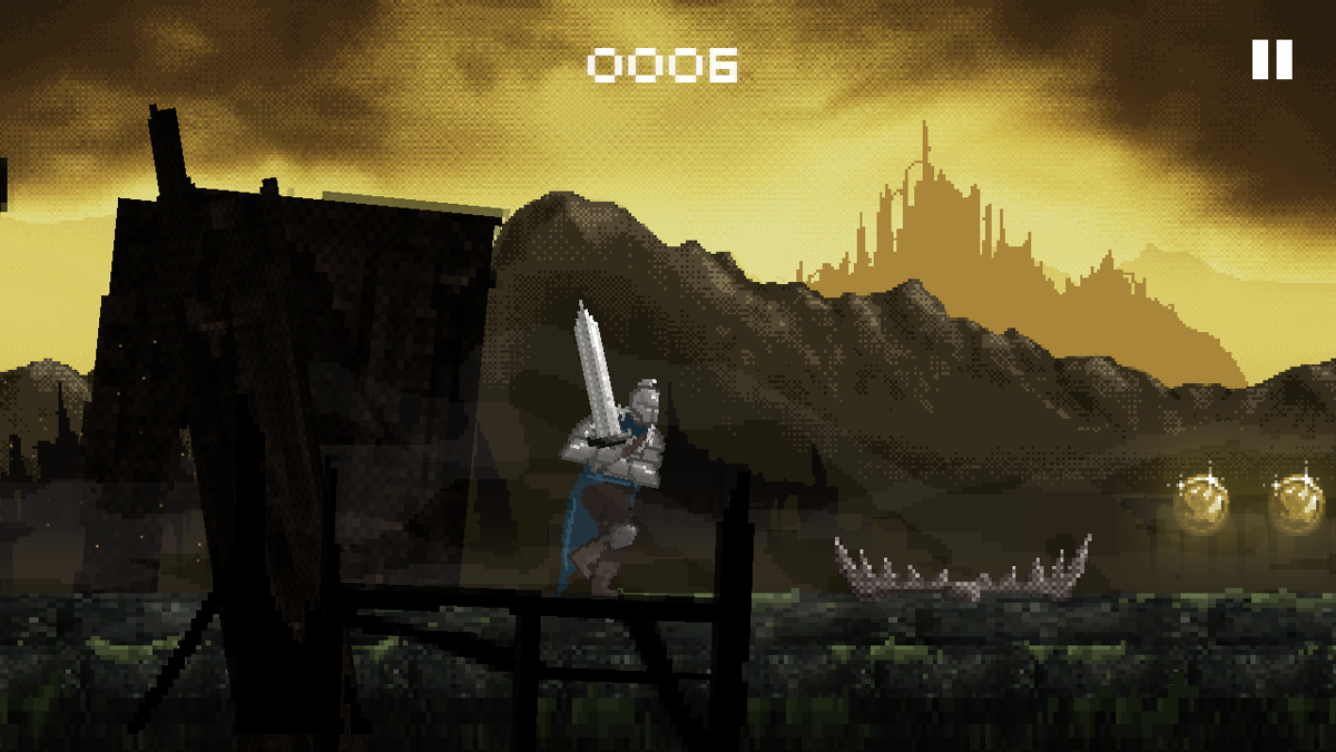 Slashy Souls (Android) screenshot: And starting off. The first thing we see is a bear trap.