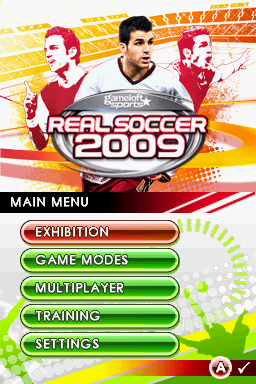 Real Soccer 2009 (Nintendo DS) screenshot: Main Menu