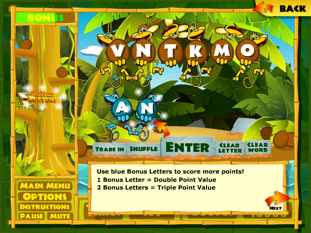 Word Island (Windows) screenshot: In-game instructions