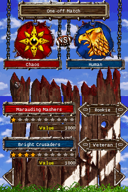 Blood Bowl (Nintendo DS) screenshot: One-off Match