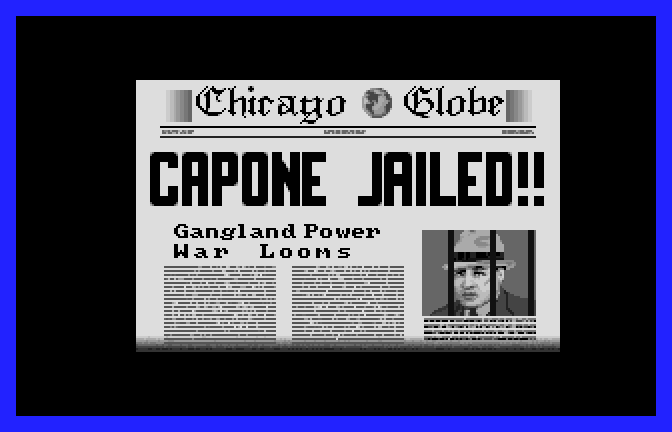 The King of Chicago (Apple IIgs) screenshot: Capone in Jail