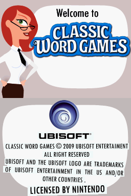Classic Word Games (Nintendo DS) screenshot: Splash Screen (US)
