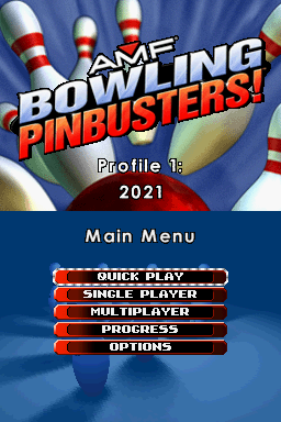AMF Bowling Pinbusters! (Nintendo DS) screenshot: Main Menu