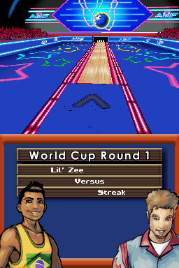 AMF Bowling Pinbusters! (Nintendo DS) screenshot: World Cup Round 1 intro