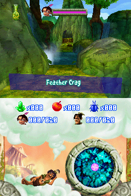 Tak: The Great Juju Challenge (Nintendo DS) screenshot: Feather Crag