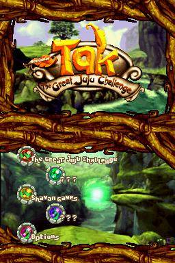 Tak: The Great Juju Challenge (Nintendo DS) screenshot: Main menu