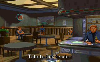 Wing Commander: Privateer (DOS) screenshot: You will visit the bars alot throughout the game