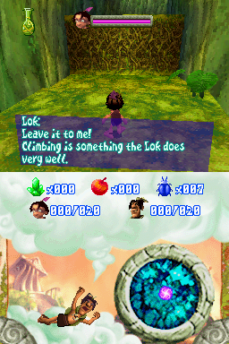 Tak: The Great Juju Challenge (Nintendo DS) screenshot: Tak can't climb