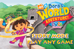 Dora the Explorer: Dora's World Adventure (Game Boy Advance) screenshot: Main menu