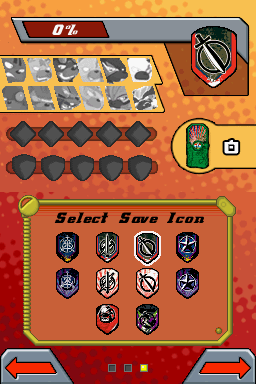 Kung Zhu (Nintendo DS) screenshot: Save Icons