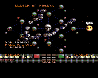 Phobia (Amiga) screenshot: Map screen