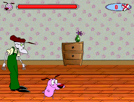 Hallway of Horrors, Starring Courage (Browser) screenshot: Starting out.