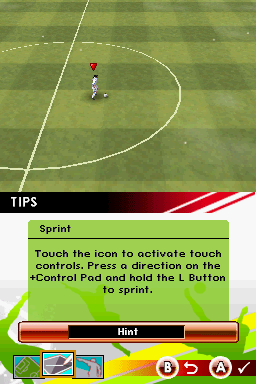 Real Soccer 2009 (Nintendo DS) screenshot: Touch Training - Sprint