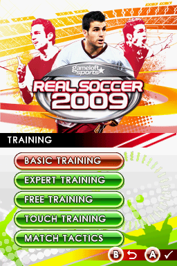 Real Soccer 2009 (Nintendo DS) screenshot: Training menu