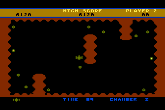 Chambers of Zorp (Atari 8-bit) screenshot: Fighting Through Chamber 3
