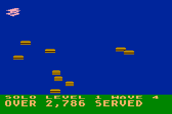 Burgers! (Atari 8-bit) screenshot: Those are Some Big Burgers