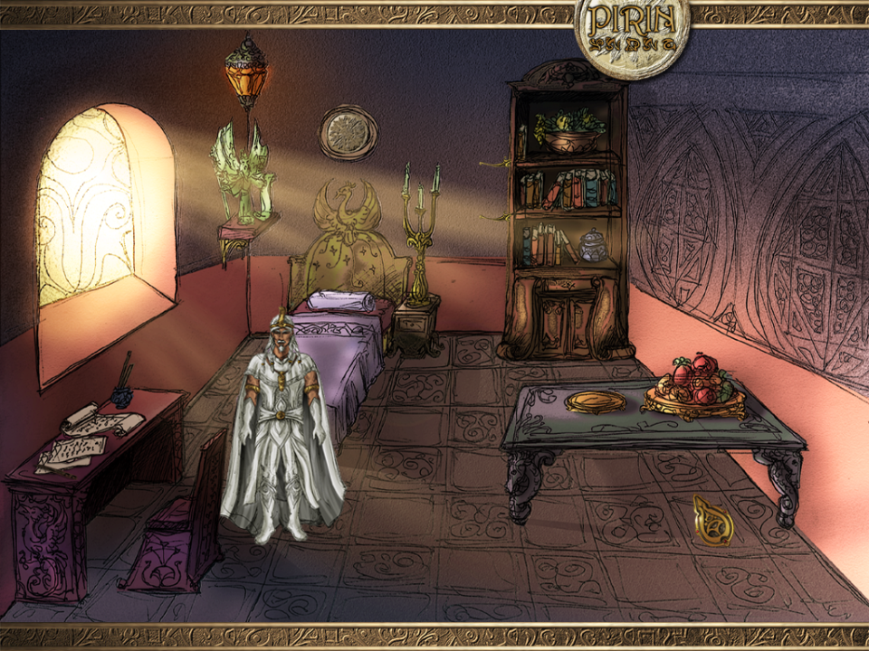 Eselmir and the Five Magical Gifts (Windows) screenshot: Eselmir's room in the Lothriel citadel.