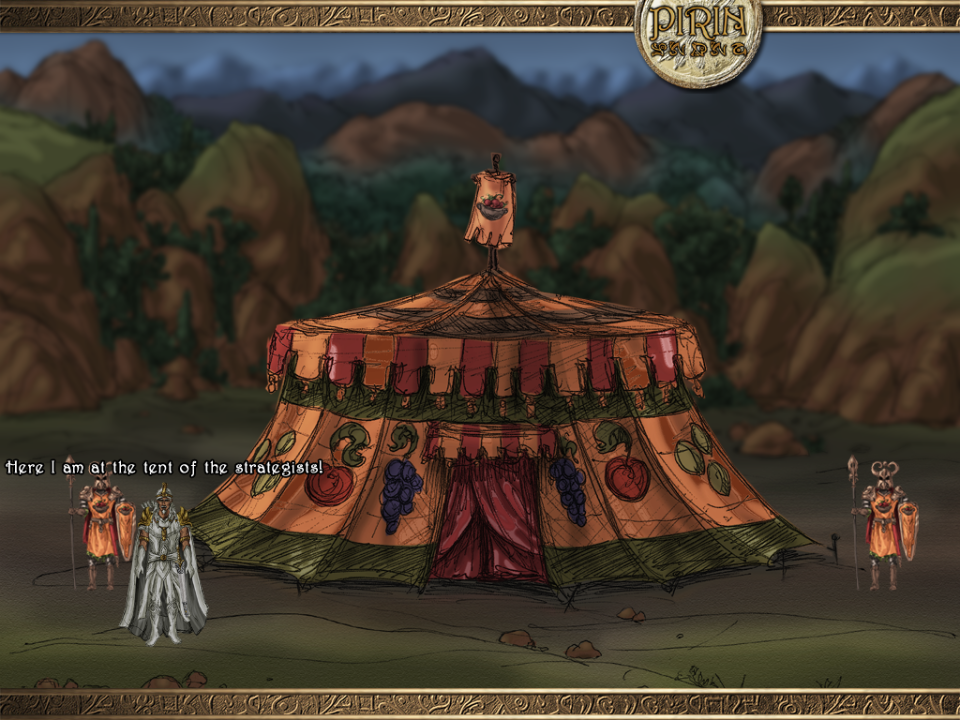 Eselmir and the Five Magical Gifts (Windows) screenshot: Eselmir participates in the battle of Garrylden because he arrived there just as the kingdom was marching to war.
