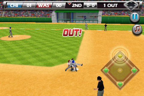 Derek Jeter Real Baseball (iPhone) screenshot: Out!