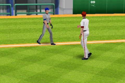 Derek Jeter Real Baseball (iPhone) screenshot: Changing sides