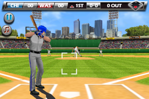 Derek Jeter Real Baseball (iPhone) screenshot: Just tap to hit the ball