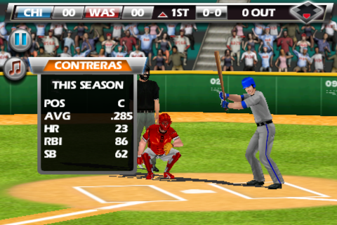 Derek Jeter Real Baseball (iPhone) screenshot: Batter getting ready