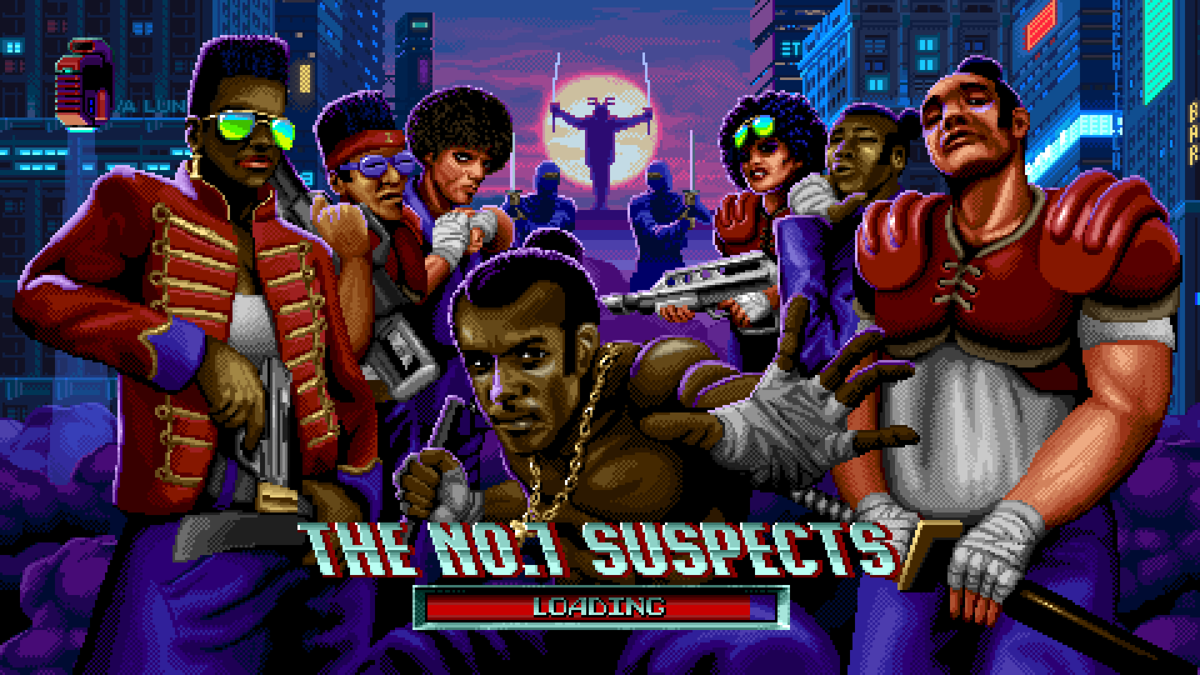 Huntdown (Windows) screenshot: The Michael Jacksons... err... the No.1 Suspects gang
