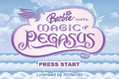 Barbie and the Magic of Pegasus (Game Boy Advance) screenshot: US Title Screen