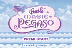 Barbie and the Magic of Pegasus (Game Boy Advance) screenshot: Italian Title Screen