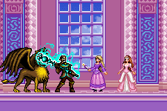 Barbie and the Magic of Pegasus (Game Boy Advance) screenshot: Leave Brietta out of this
