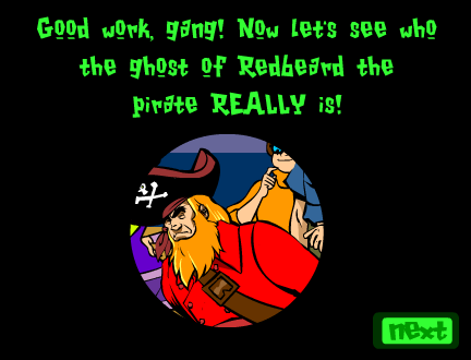 Scooby-Doo! in The Ghosts of Pirate Beach (Browser) screenshot: The suspense is killing me.