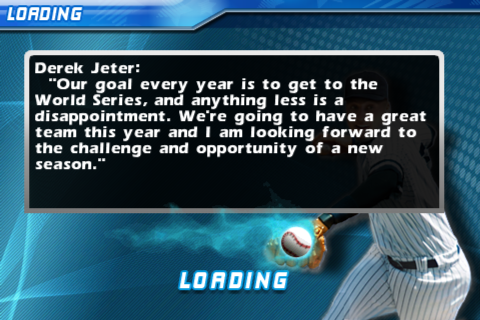 Derek Jeter Real Baseball (iPhone) screenshot: Loading screen