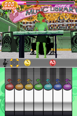 Imagine: Rock Star (Nintendo DS) screenshot: Performing "Futuristic"