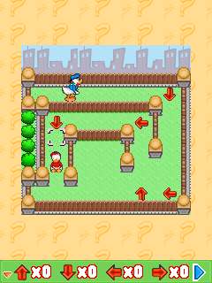 Donald Duck's Quest (J2ME) screenshot: Level 1. I put all the arrows to the right spots.