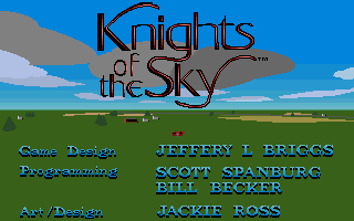 Knights of the Sky (DOS) screenshot: Title Screen