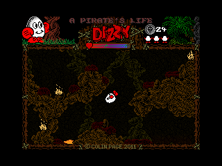 A Pirate's Life Dizzy (Windows) screenshot: ...he wrote to me: "The game actually kills Dizzy and only then proceeds to check why it happened!".