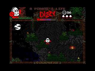 A Pirate's Life Dizzy (Windows) screenshot: The governor's gardens are generally beautifully drawn.