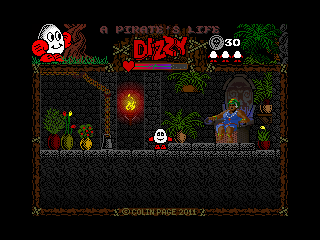 A Pirate's Life Dizzy (Windows) screenshot: This section is clearly inspired by the "Monkey Island" series... ;)