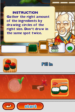 Sushi Academy (Nintendo DS) screenshot: The last step