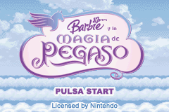 Barbie and the Magic of Pegasus (Game Boy Advance) screenshot: Spanish Title Screen