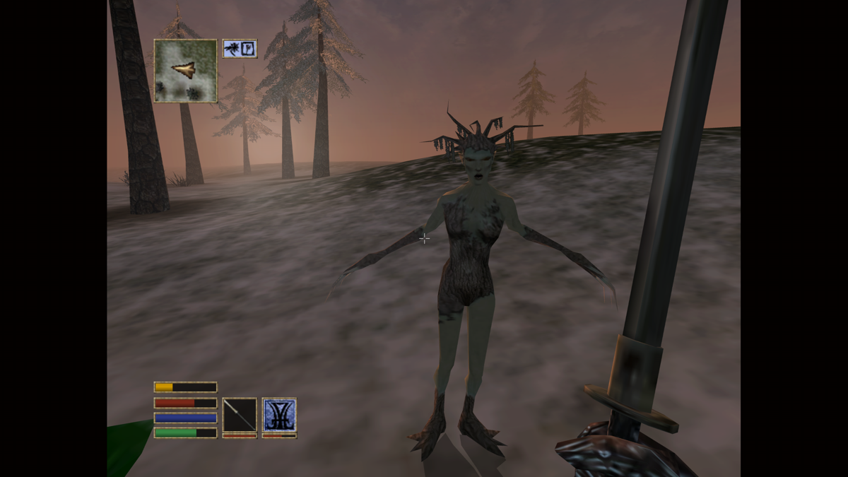 The Elder Scrolls III: Morrowind - Game of the Year Edition (Xbox One) screenshot: Bloodmoon - Fighting a Spriggan