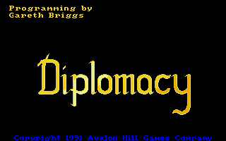 Computer Diplomacy (Atari ST) screenshot: Title screen