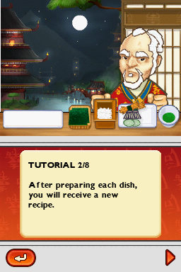 Sushi Academy (Nintendo DS) screenshot: Sushi Academy - Tutorial