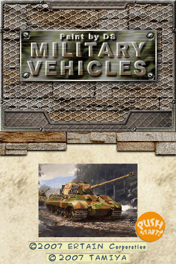 Paint by DS: Military Vehicles (Nintendo DS) screenshot: EU Title Screen