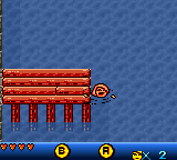 Hercules: The Legendary Journeys (Game Boy Color) screenshot: Hercules can't swim