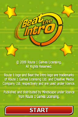 Beat the Intro (Nintendo DS) screenshot: Title screen