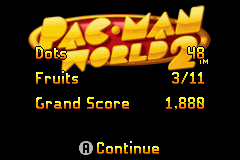 Pac-Man World 2 (Game Boy Advance) screenshot: Level completed