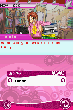 Imagine: Rock Star (Nintendo DS) screenshot: Librarian